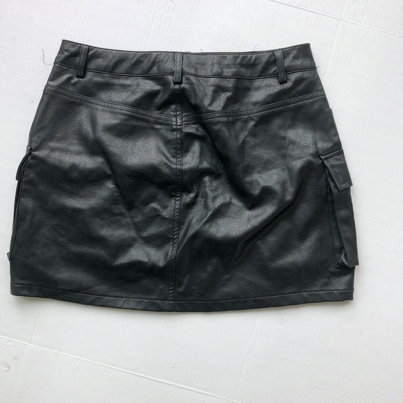 Pleather Black Mini Skirt by Wild Honey - Picture 2 of 3